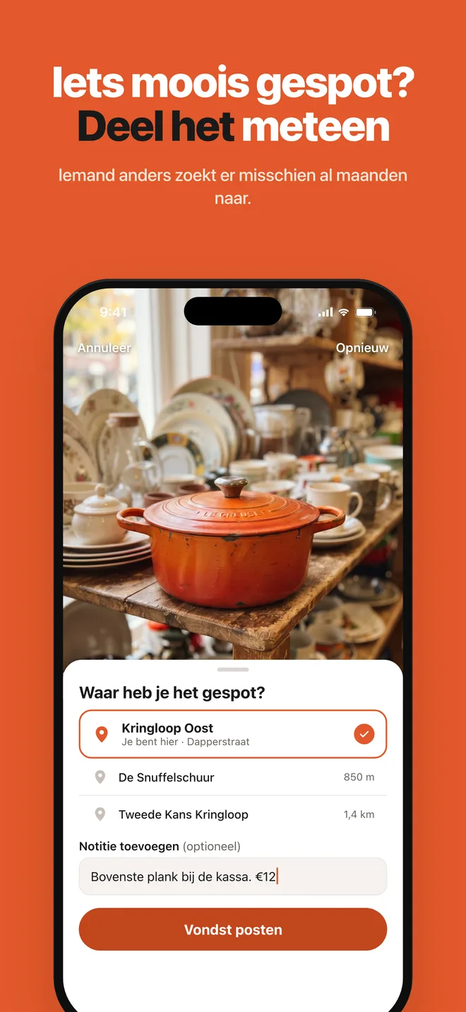 Iets gespot? Deel het in seconden